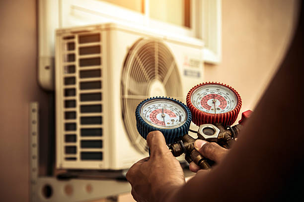 Professional Hvac technician working in Westdale, NY